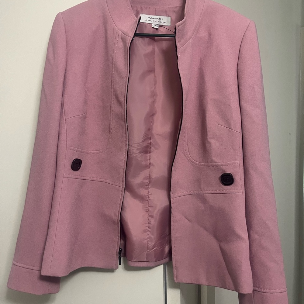 Tahari Elegant Pink Women's Jacket and vest - Picture 6 of 7